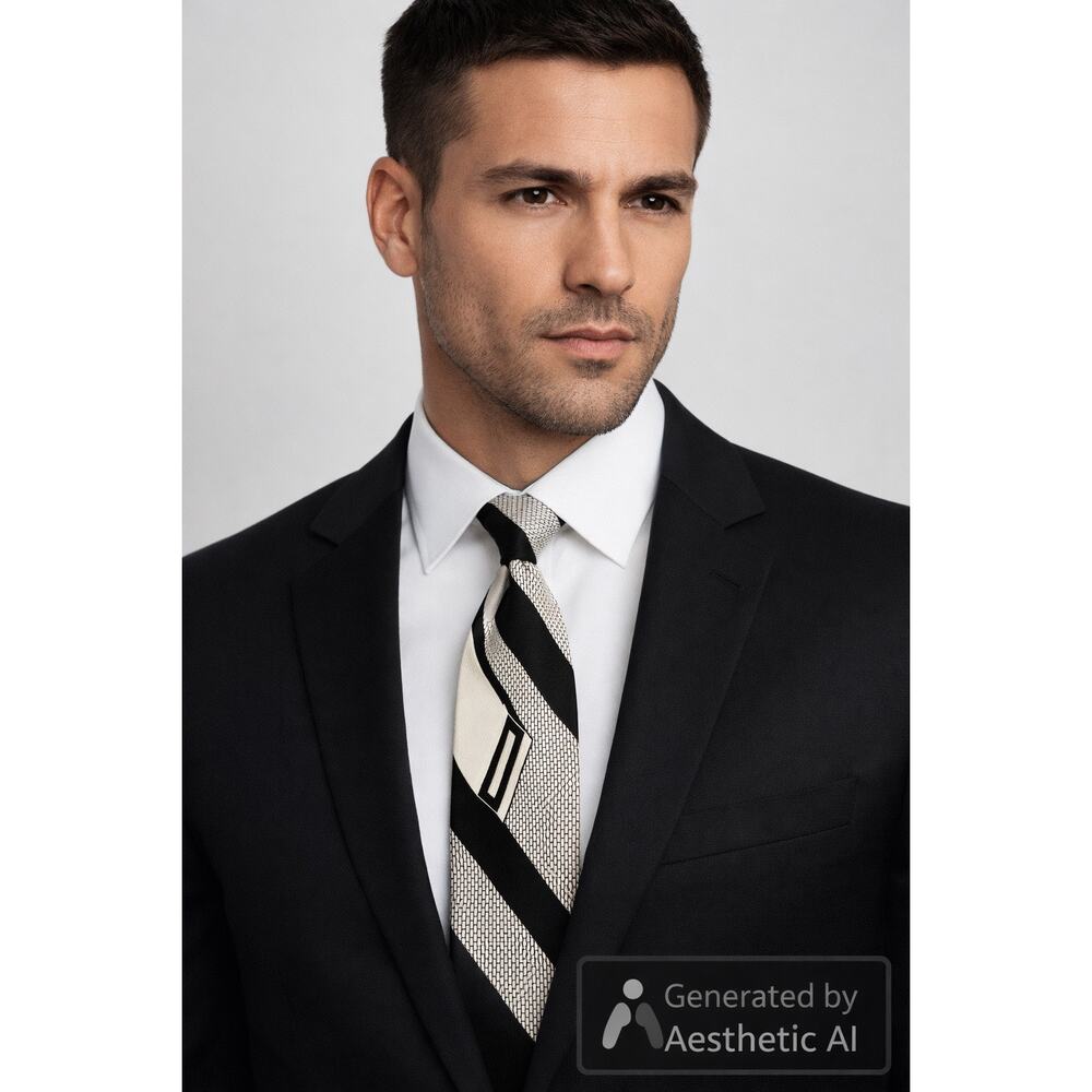 Oscar de la Renta DEL ORSO di ROMA Vtg 100% Silk Handmade Italian Tie